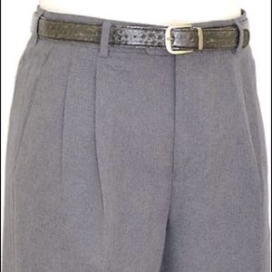 Grey Riviera Wool pleated Slacks